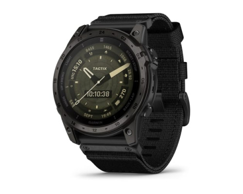 Умные часы Garmin TACTIX 7 AMOLED edition, черный нейлоновый ремешок