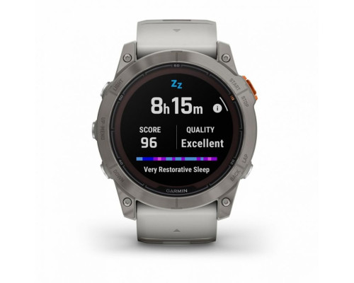 Умные часы Garmin FENIX 7X PRO Sapphire Solar Edition Титановый корпус с дымчато-серым оранжевым ремешком