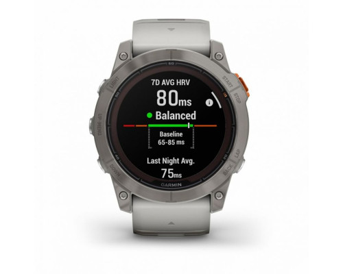 Умные часы Garmin FENIX 7X PRO Sapphire Solar Edition Титановый корпус с дымчато-серым оранжевым ремешком