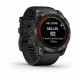 Умные часы Garmin FENIX 7X PRO Sapphire Solar Edition Титановый угольно-серый корпус с DLC-покрытием и черным ремешком