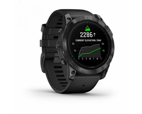 Умные часы Garmin EPIX PRO (Gen 2) Standard Edition 51 мм, серый, черный силиконовый ремешок