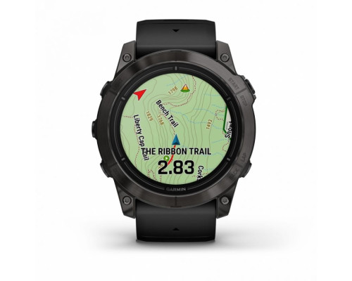 Умные часы Garmin EPIX PRO (Gen 2) Standard Edition 51 мм, серый, черный силиконовый ремешок