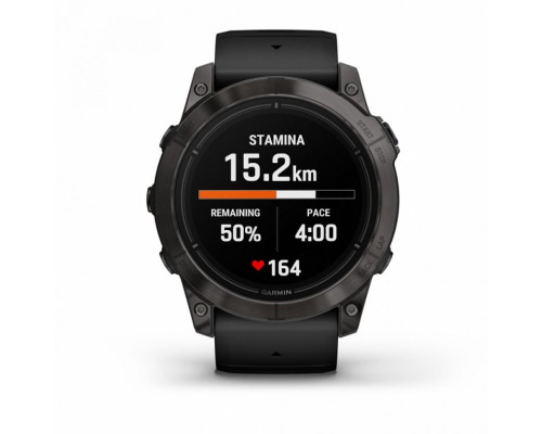 Умные часы Garmin EPIX PRO (Gen 2) Standard Edition 51 мм, серый, черный силиконовый ремешок