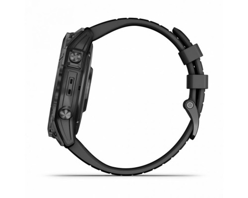 Умные часы Garmin EPIX PRO (Gen 2) Standard Edition 51 мм, серый, черный силиконовый ремешок