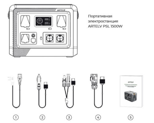 Портативная электростанция ARTELV PSL 1500W