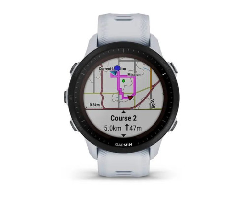 Умные часы Garmin FORERUNNER 955 Solar с белым ремешком