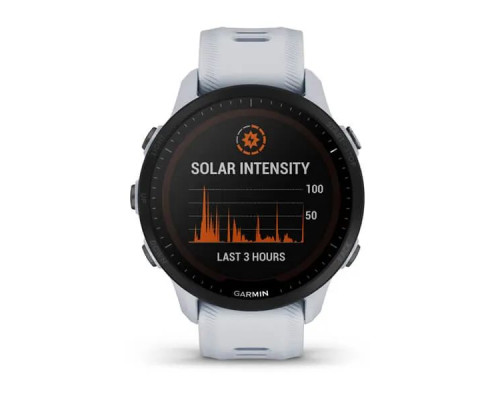 Умные часы Garmin FORERUNNER 955 Solar с белым ремешком