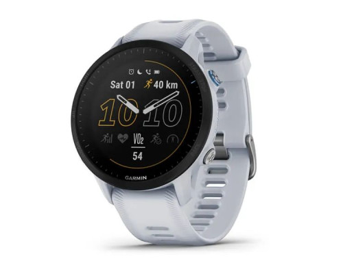 Умные часы Garmin FORERUNNER 955 с белым ремешком