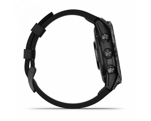 Умные часы Garmin EPIX PRO (Gen 2) Sapphire Edition 47 мм, титановый, угольно-серый DLC, черный кожаный ремешок