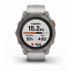 Умные часы Garmin FENIX 7 PRO Sapphire Solar титановый серый с серо-оранжевым ремешком