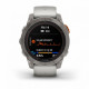 Умные часы Garmin FENIX 7 PRO Sapphire Solar титановый серый с серо-оранжевым ремешком