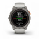 Умные часы Garmin FENIX 7 PRO Sapphire Solar титановый серый с серо-оранжевым ремешком