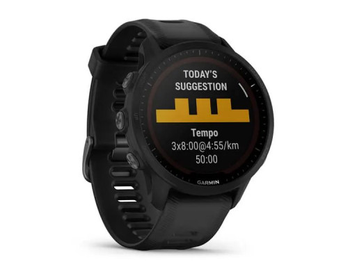 Умные часы Garmin FORERUNNER 955 Solar с черым ремешком