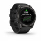 Умные часы Garmin EPIX PRO (Gen 2) Sapphire Edition 51 мм, титановый угольно-серый, DLC, черный силиконовый ремешок