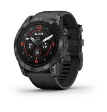 Умные часы Garmin EPIX PRO (Gen 2) Sapphire Edition 51 мм, титановый угольно-серый, DLC, черный силиконовый ремешок