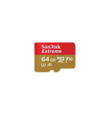 Карта памяти SanDisk Extreme microSDXC 64 Гб V30, UHS-I Class 3 (U3), Class 10 (SDSQXA2-064G-GN6MA)