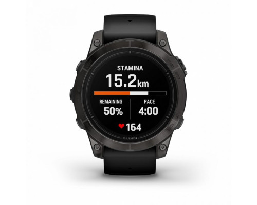 Умные часы Garmin EPIX PRO (Gen 2) Sapphire Edition 47 мм, титановый, угольно-серый DLC, черный ремешок