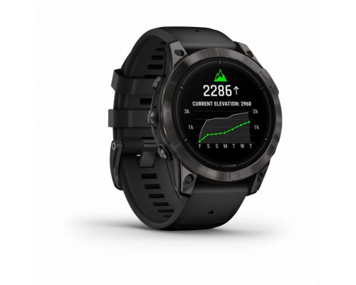 Умные часы Garmin EPIX PRO (Gen 2) Sapphire Edition 47 мм, титановый, угольно-серый DLC, черный ремешок