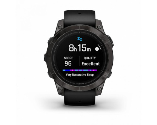 Умные часы Garmin EPIX PRO (Gen 2) Sapphire Edition 47 мм, титановый, угольно-серый DLC, черный ремешок