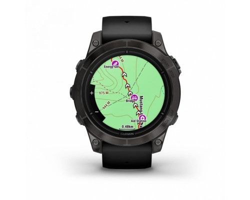 Умные часы Garmin EPIX PRO (Gen 2) Sapphire Edition 47 мм, титановый, угольно-серый DLC, черный ремешок