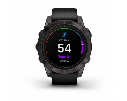 Умные часы Garmin EPIX PRO (Gen 2) Sapphire Edition 47 мм, титановый, угольно-серый DLC, черный ремешок