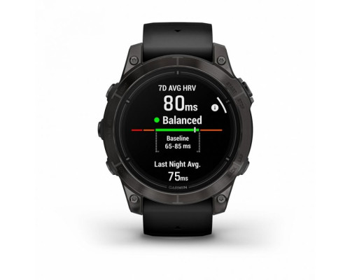 Умные часы Garmin EPIX PRO (Gen 2) Sapphire Edition 47 мм, титановый, угольно-серый DLC, черный ремешок