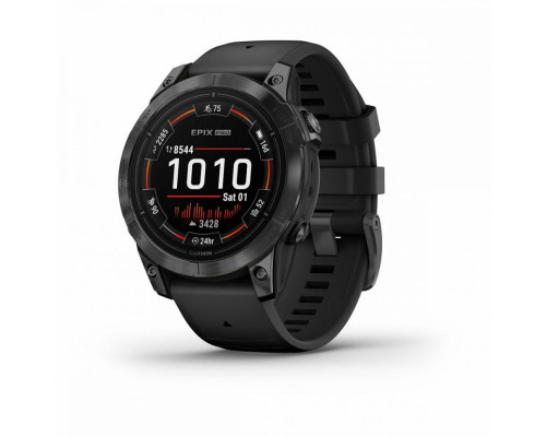 Умные часы Garmin EPIX PRO (Gen 2) Standard Edition 47 мм, серый, черный ремешок