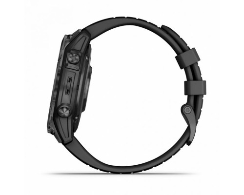 Умные часы Garmin EPIX PRO (Gen 2) Standard Edition 47 мм, серый, черный ремешок