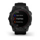 Умные часы Garmin Fenix 7X Sapphire Solar титановый черный DLC с силиконовым ремешком