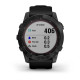 Умные часы Garmin Fenix 7X Sapphire Solar титановый черный DLC с силиконовым ремешком