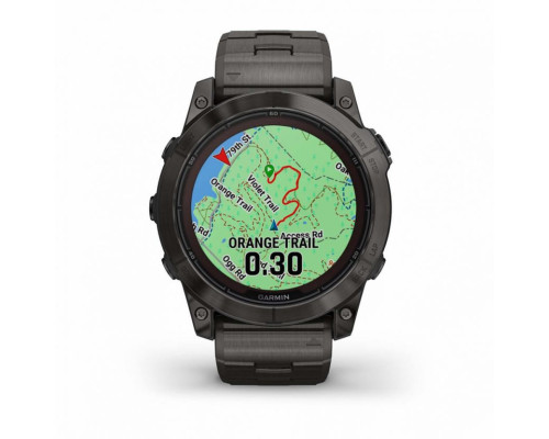 Умные часы Garmin FENIX 7X PRO Sapphire Solar Edition Титановый угольно-серый корпус с DLC-покрытием и титановым браслетом