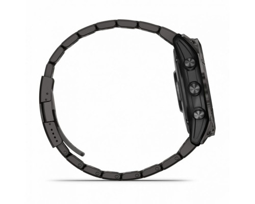 Умные часы Garmin FENIX 7X PRO Sapphire Solar Edition Титановый угольно-серый корпус с DLC-покрытием и титановым браслетом