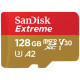 Карта памяти SanDisk Extreme microSDXC 128GB + SD Adapter 160МB/s, Class 10 UHS-I U3 (SDSQXA1-128G-GN6MA)