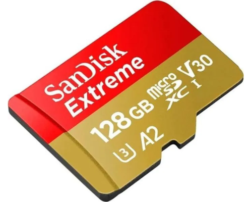 Карта памяти SanDisk Extreme microSDXC 128GB + SD Adapter 160МB/s, Class 10 UHS-I U3 (SDSQXA1-128G-GN6MA)